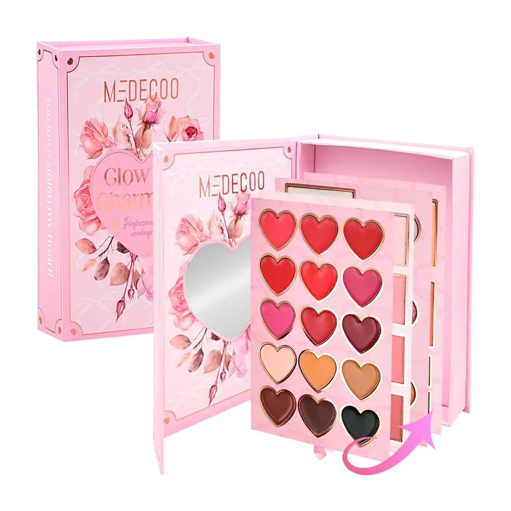 Paleta de maquillaje estilo joyero con 5 compartimentos y espejo / eye-7001