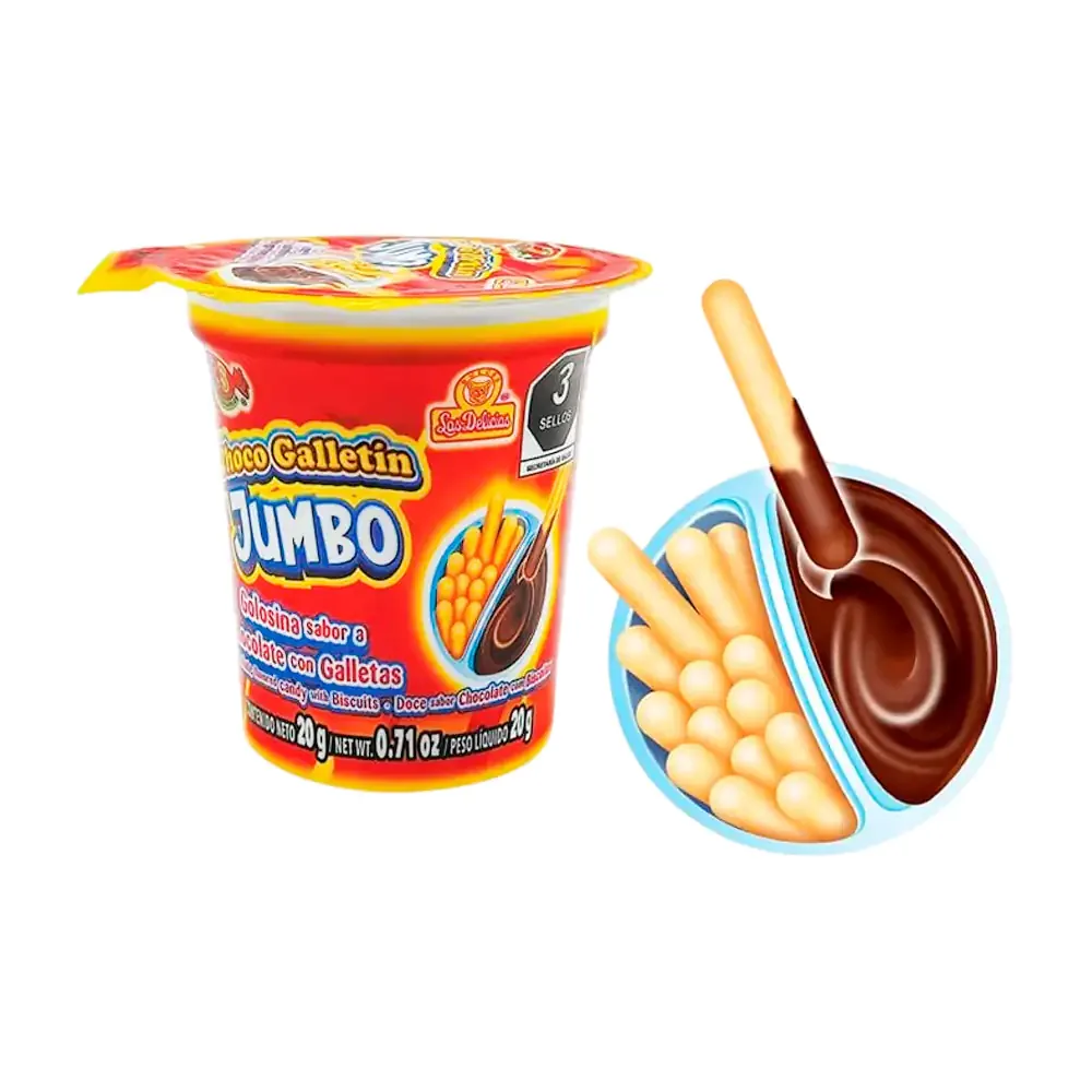 choco galletin las delicias jumbo sabor chocolate con galletas 25g / 114096