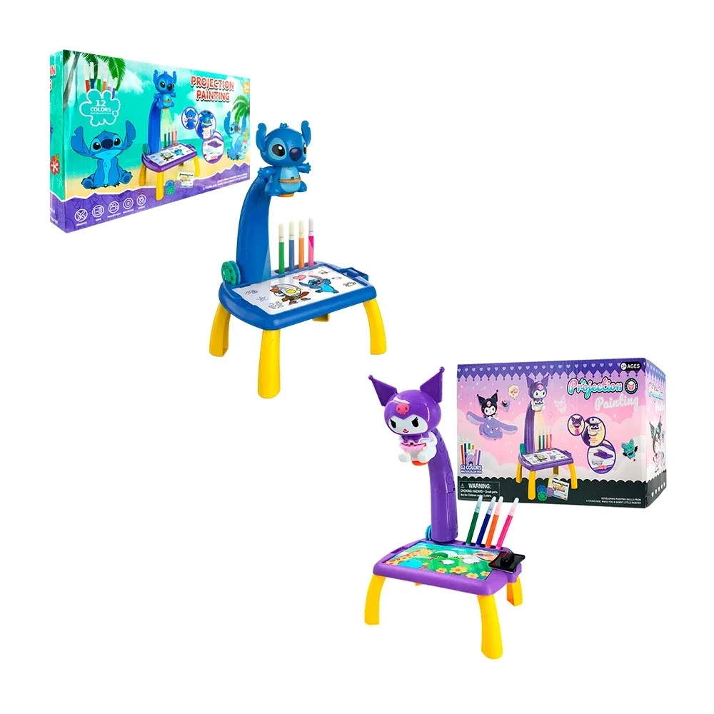 Mini mesa infantil con proyector inteligente y accesorios para dibujar / lu2315