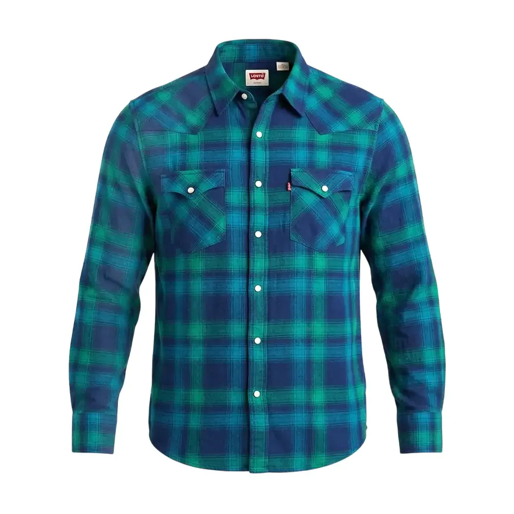 Camisa levis original de vestir con diseño de cuadros + bolsillos, variedad
