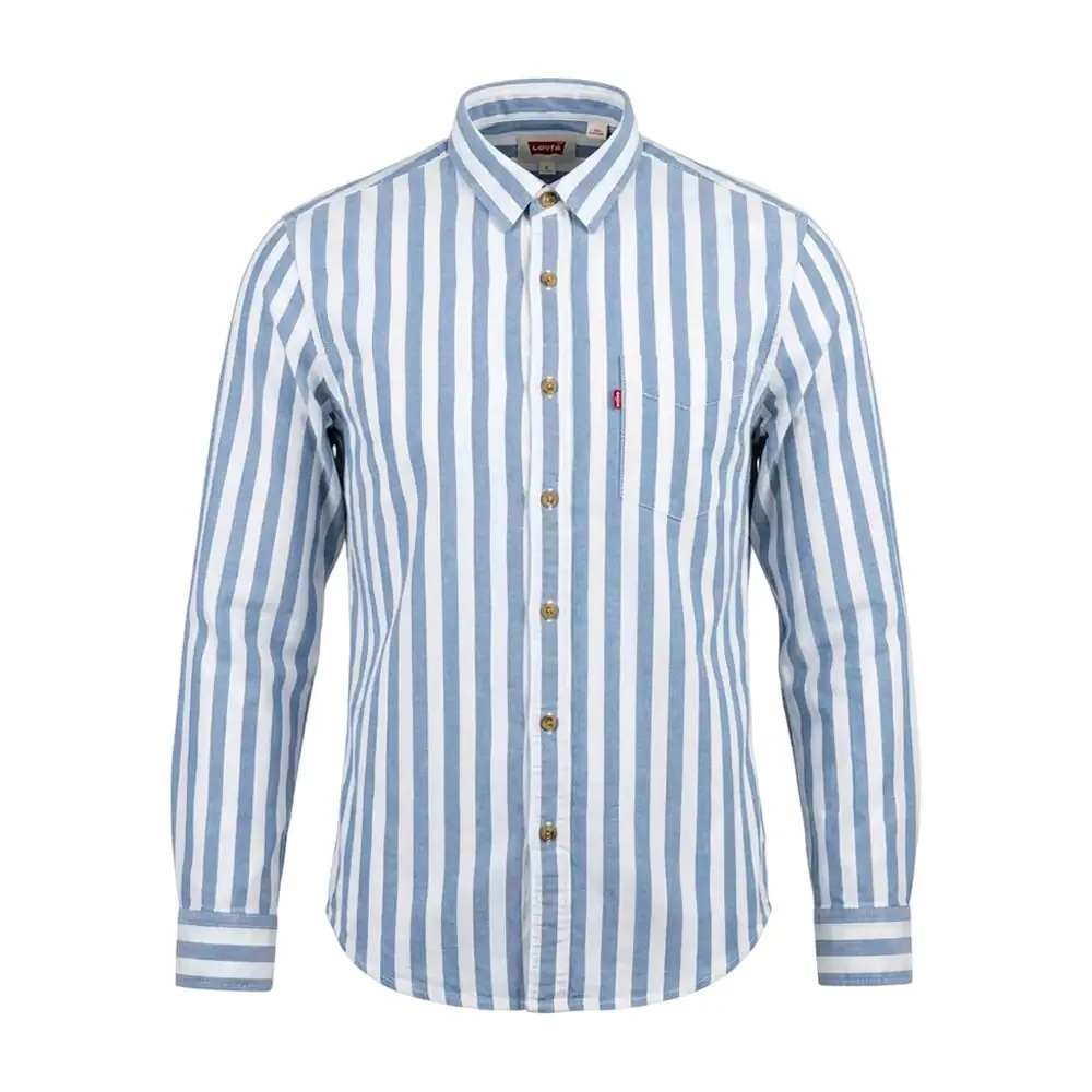 Camisa levis original de vestir con diseño de rayas grises, variedad de tallas