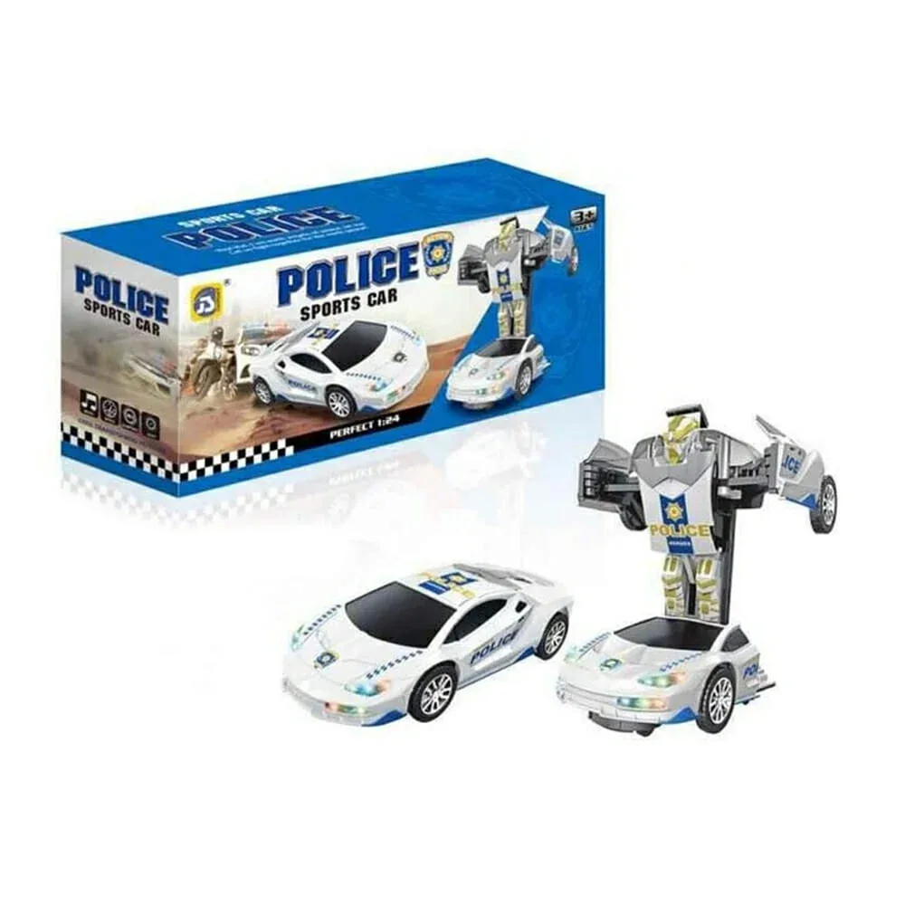 Carro robot móvil 2 en 1 transformable con luz y sonido / 9904-1