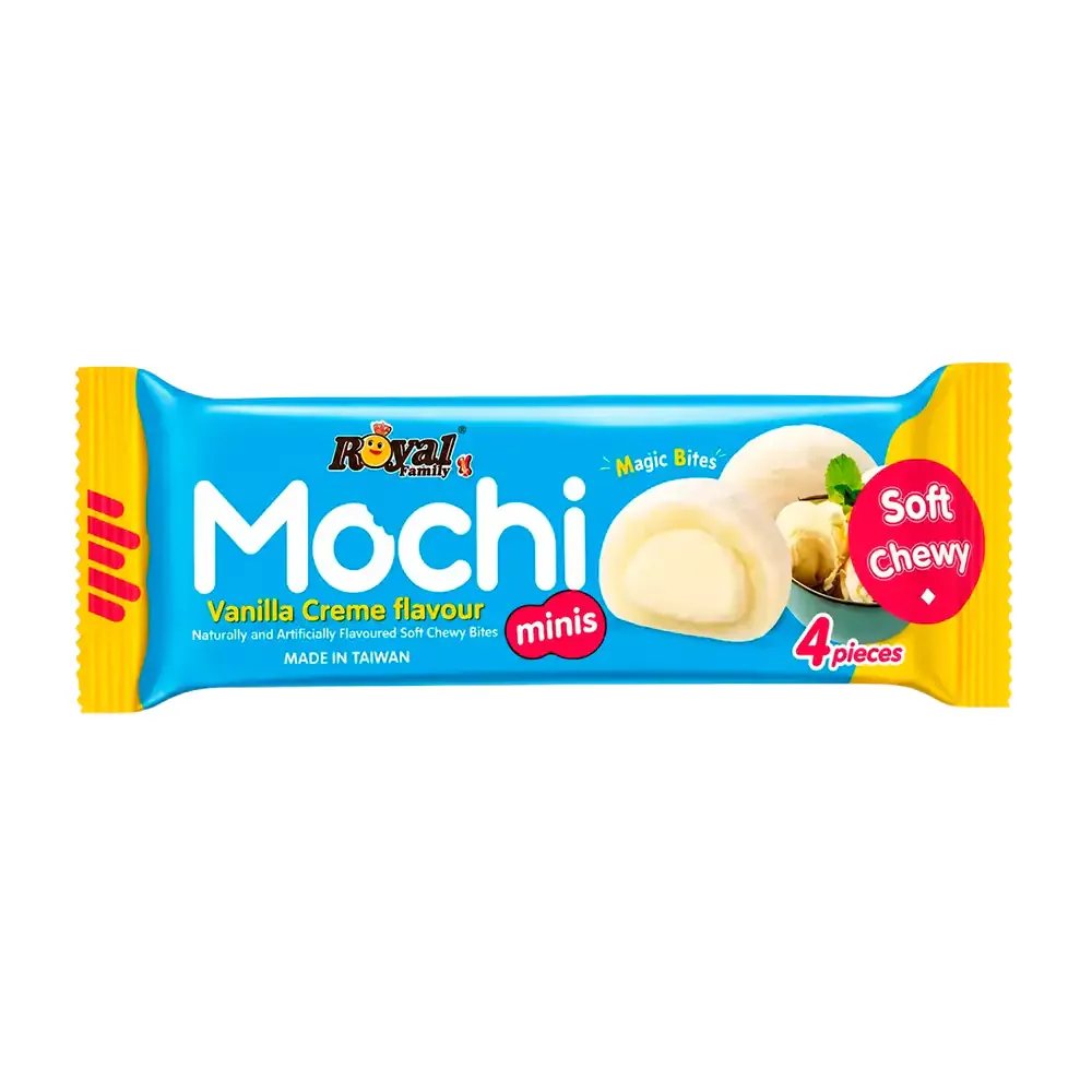 Paquete con 4 mini mochi sabor crema de vainilla ultra suaves, 40g / 037411