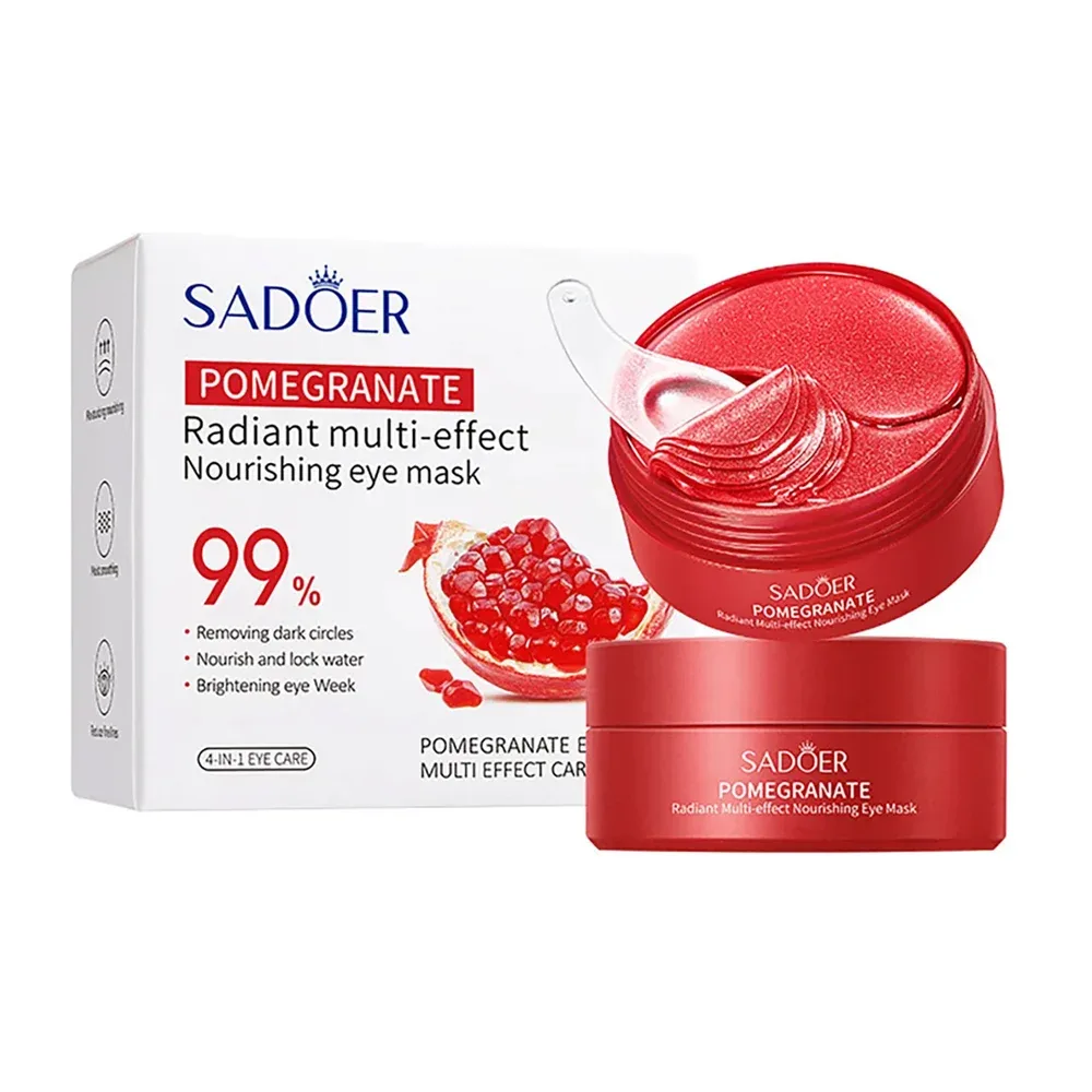 Caja con 30 pares de mascarilla para los ojos, extracto de granada, multiefecto