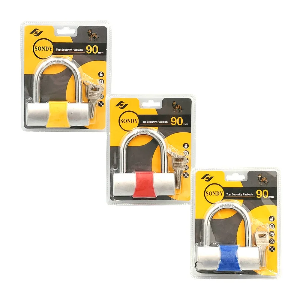 Candado de seguridad metálico sondy de 90mm con juego de 3 llaves / tl44814