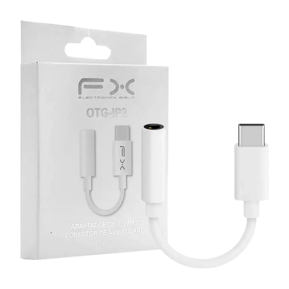 Cable adaptador con entrada tipo c a auxiliar 3.5mm / otg-ip2