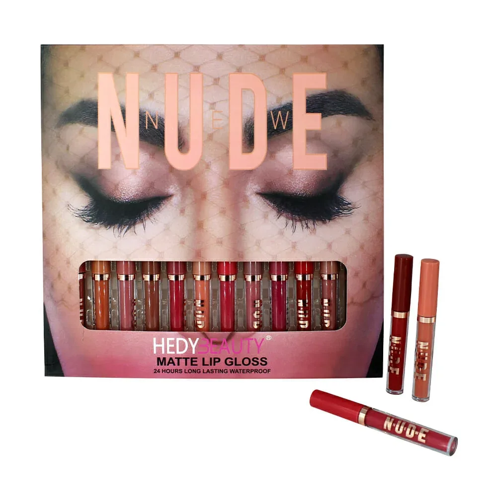 Set 24 pzas labiales matte lip gloss 9011