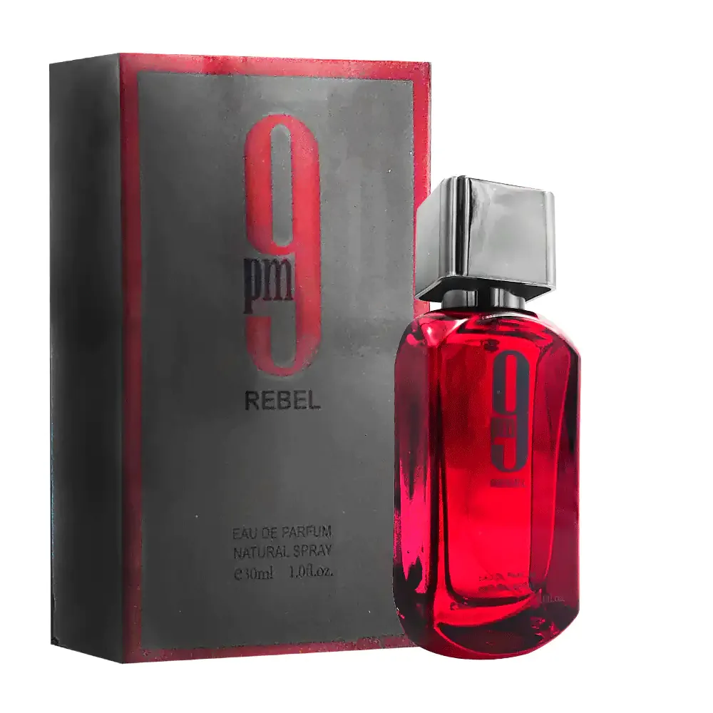 Perfume 9pm rebel con fragancia en spray de 30ml, unisex