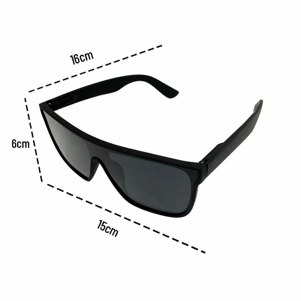 Lentes solares en forma cuadrada color negro / 3105-1f