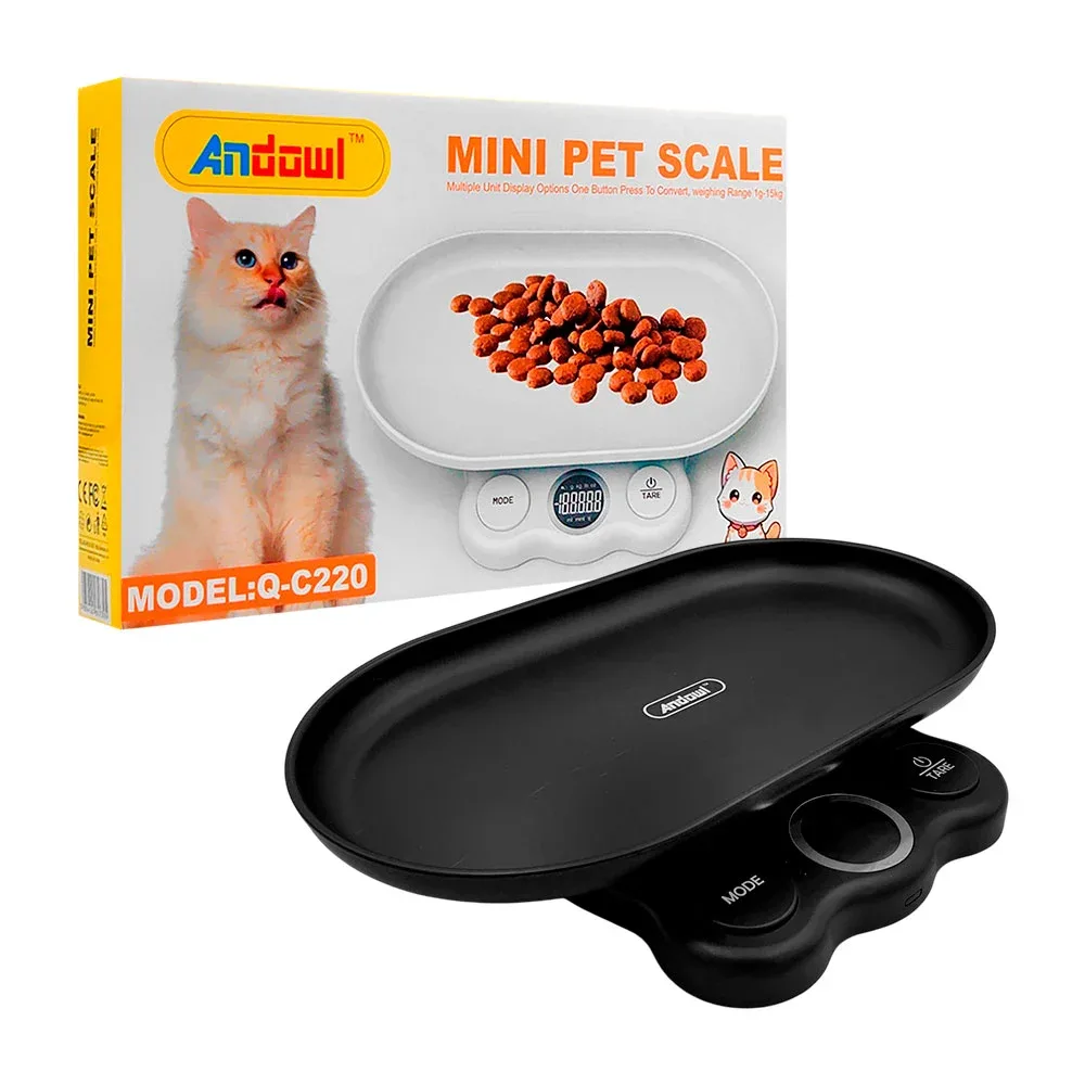 Mini báscula para la comida de las mascotas, de 1kg-15kg / q-c220