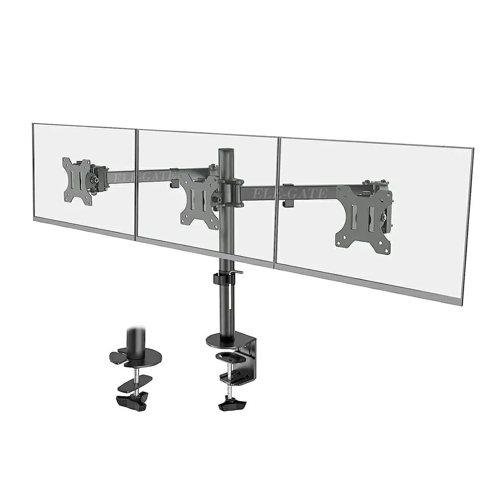 Soporte metálico móvil ele-gate para 3 pantallas monitores de 19 a 24 pulgadas / hold.86