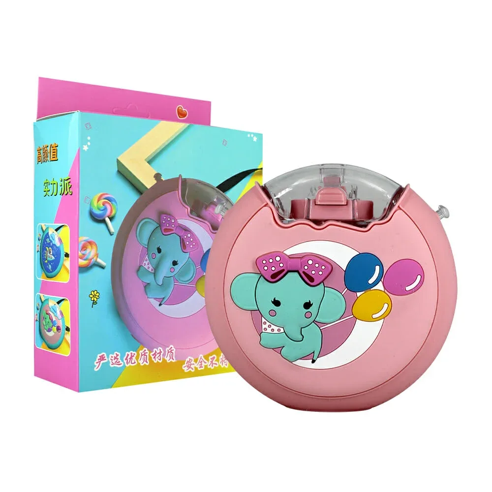 Botella cantimplora con forma circular y forro de silicón en diseño infantil 380ml, variedad de diseños / ro-2105 / zy-cup041