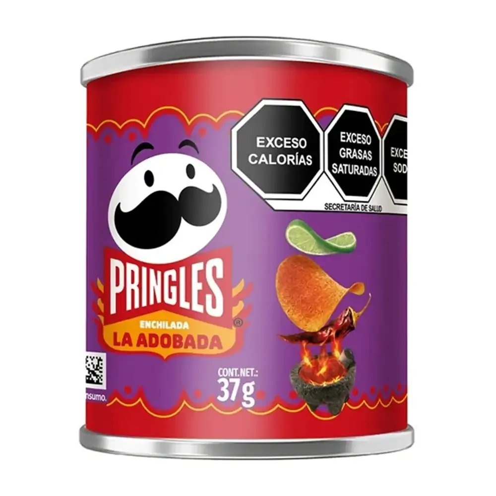 Botana pringles de 37g sabor enchilada la adobada / pringles37-a