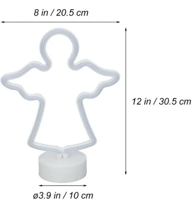 Lámpara led contorno de ángel