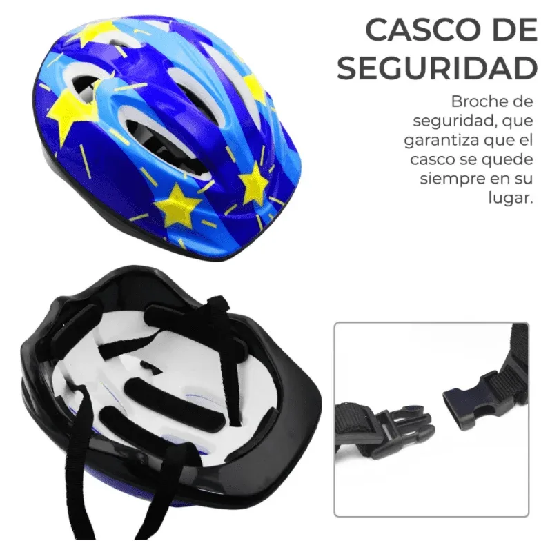 casco de skate azul