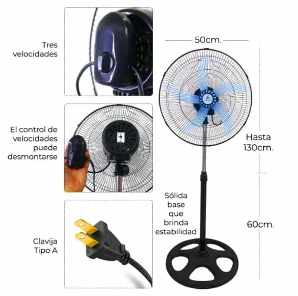 par de ventiladores pedestal