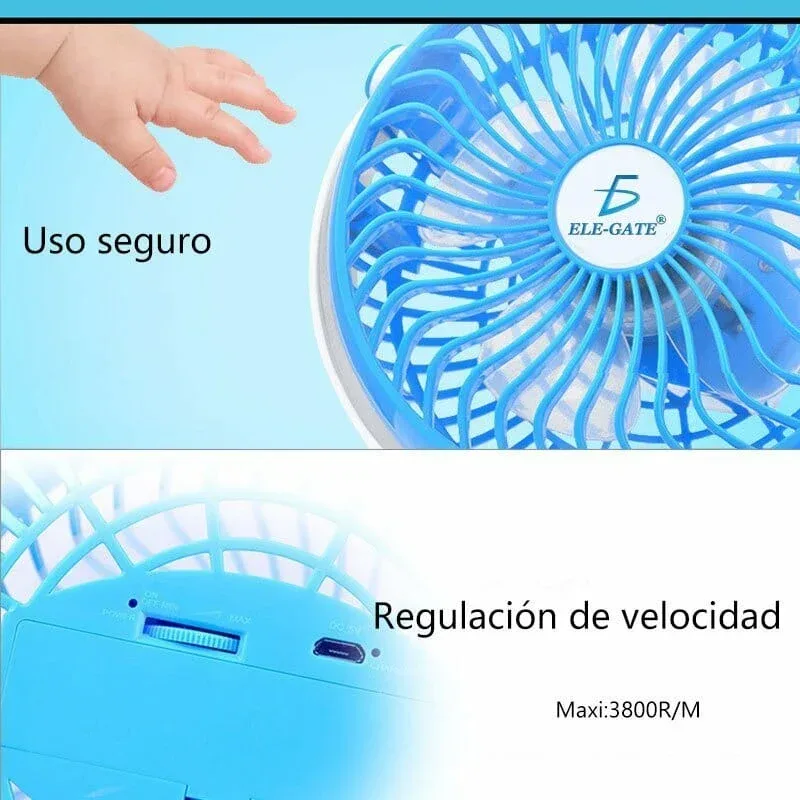 ventilador pila recargable