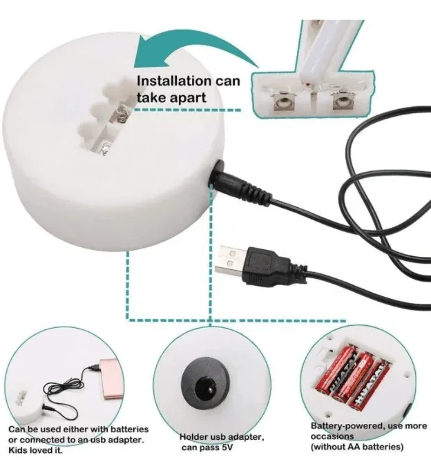 Lámpara led contorno de ángel