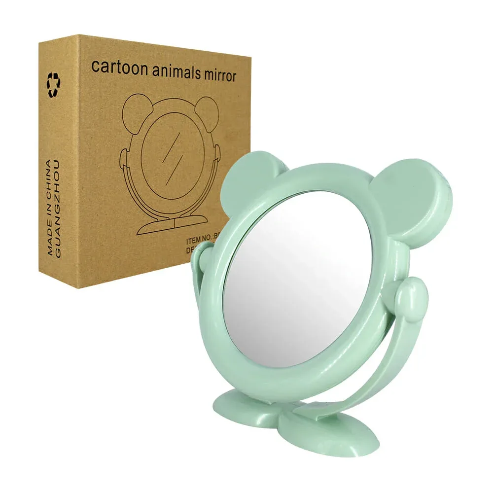 espejo diseño de oso doble cara