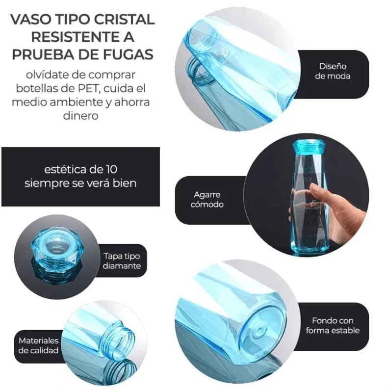 Vaso tipo cristal de 650ml