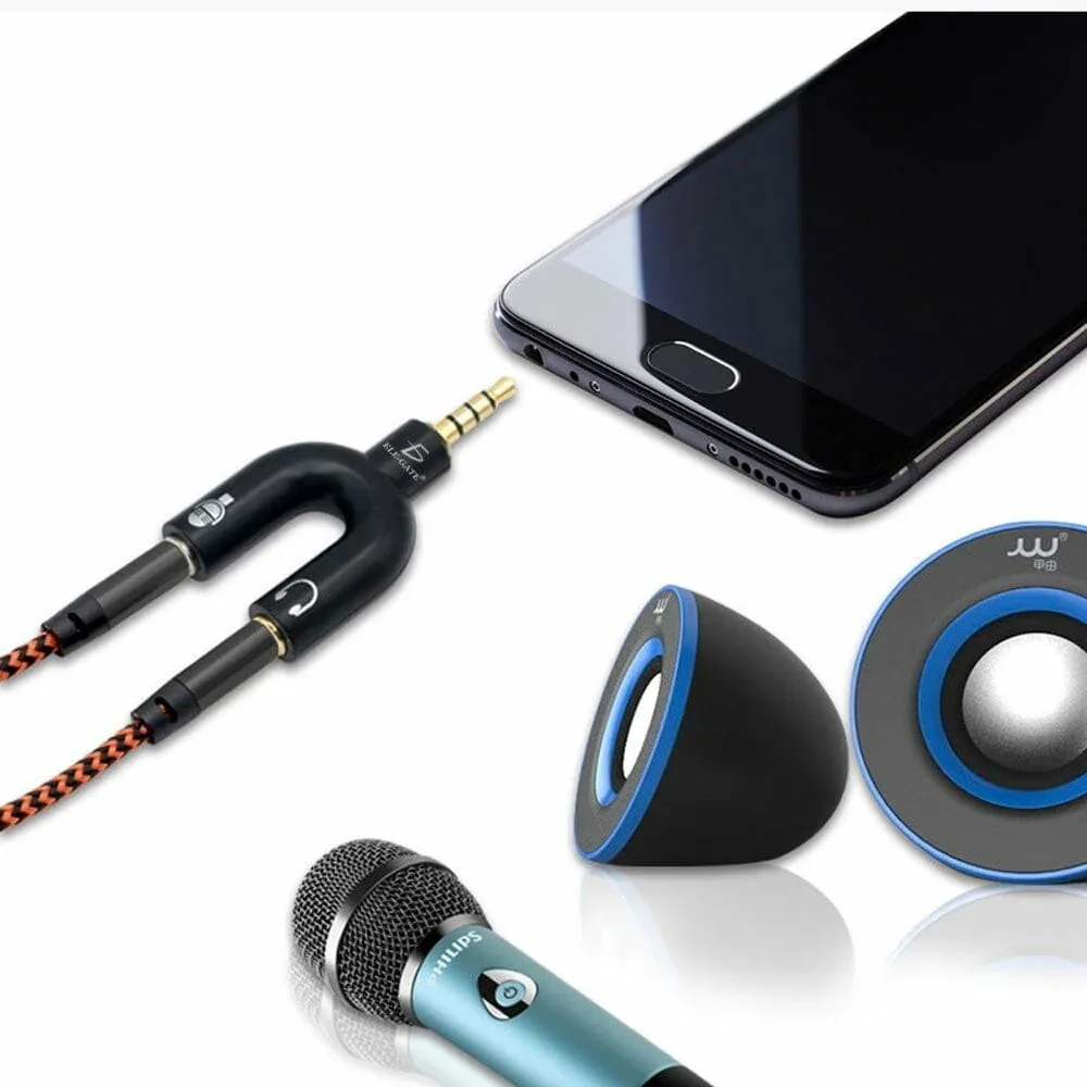 Divisor audio estéreo 3.5mm para celular