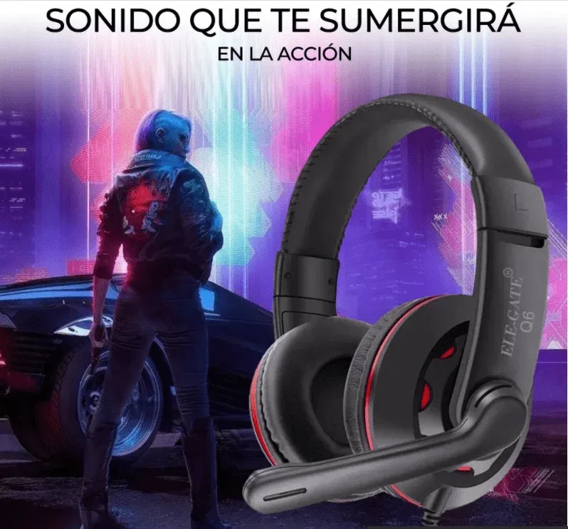 Audífonos de diadema gamer