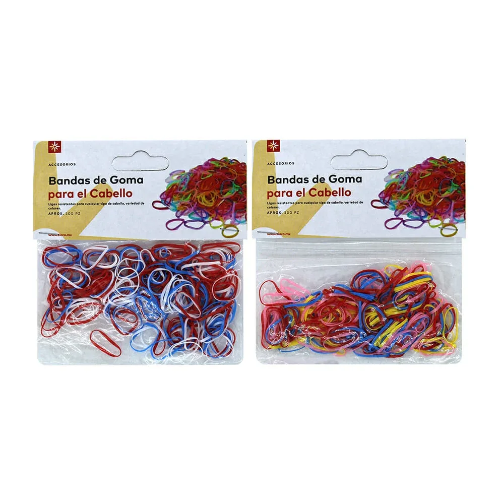 paquete de ligas de varios colores