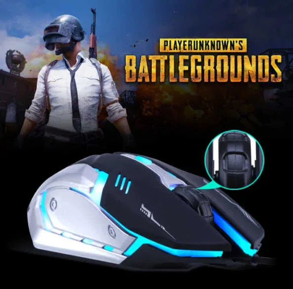 mouse gamer con luz RGB