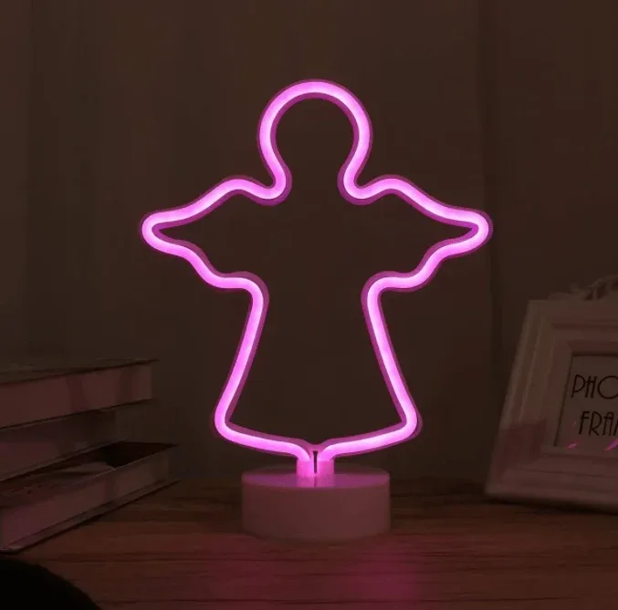 Lámpara led contorno de ángel