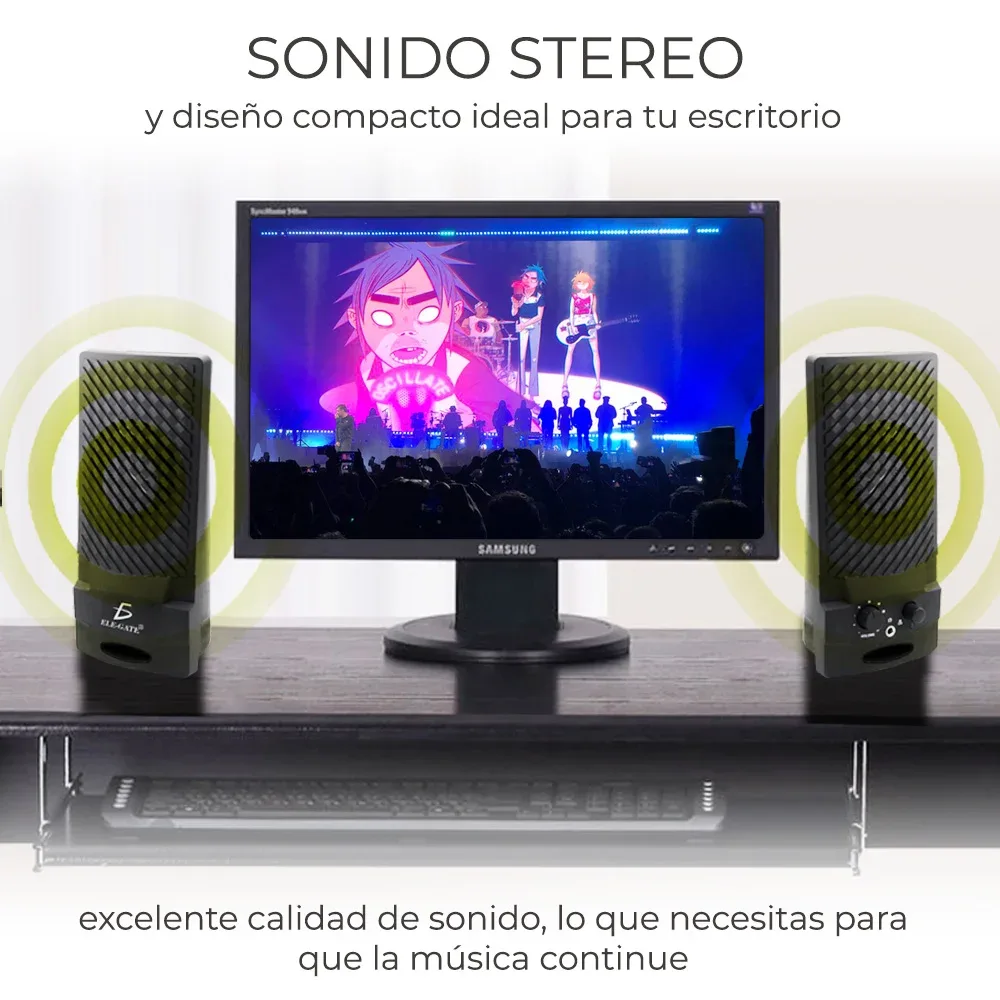 bocina para pc entra con usb y 3.5