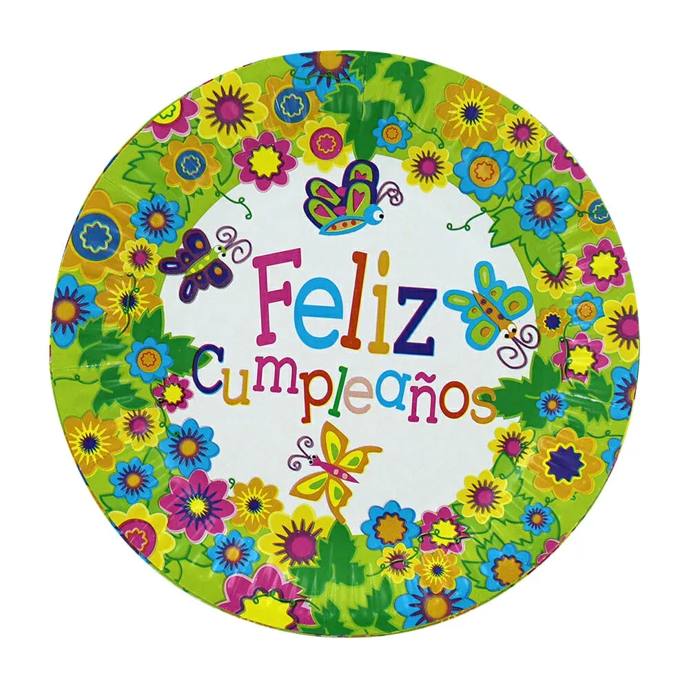 paquete de platos de cumpleaños