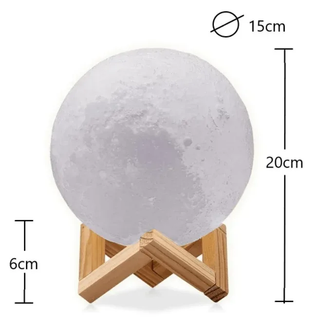 lampara de luna medidas