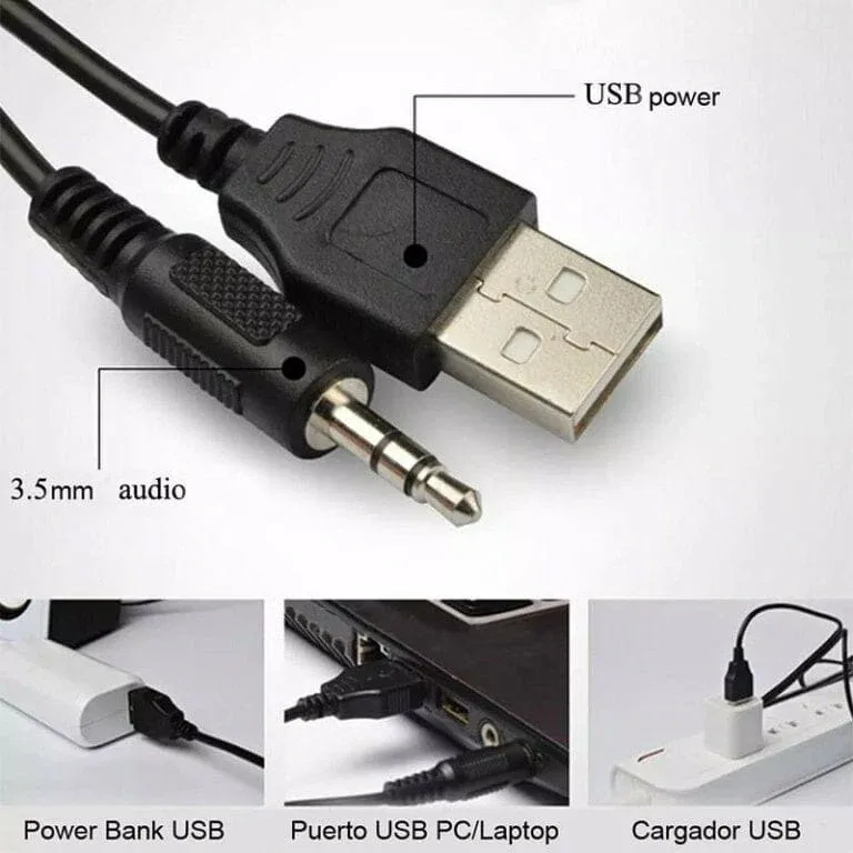 Bocina para computadora con usb 2.1 y subwoofer