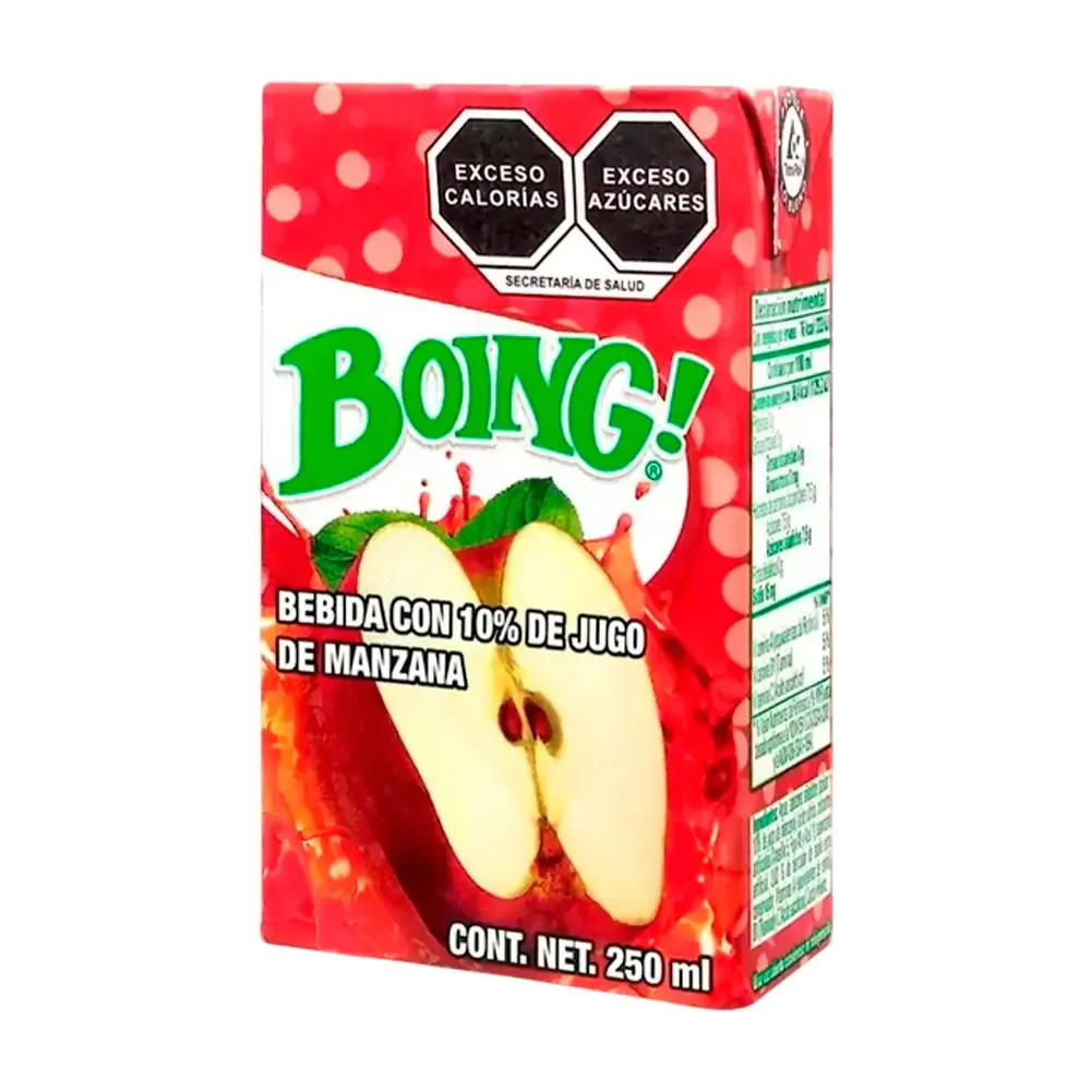 Mini jugo boing con sabor manzana de 250ml / boing-m