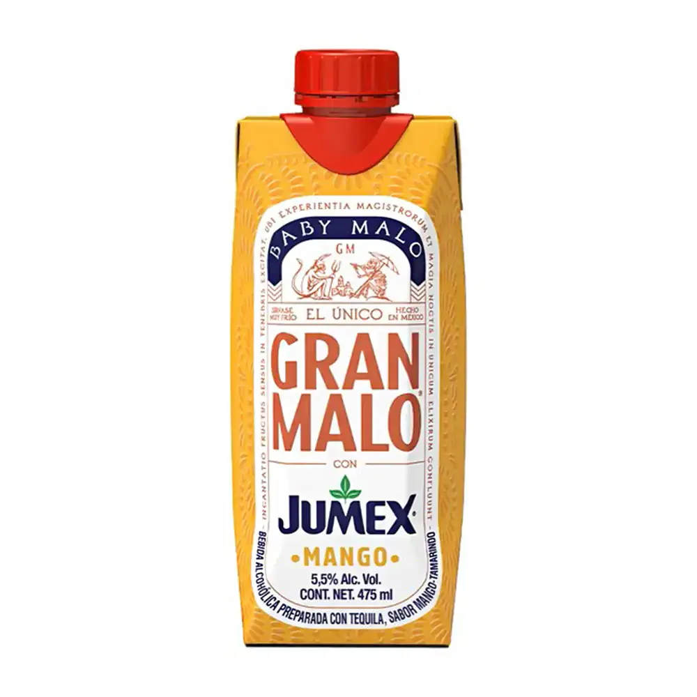 Bebida preparada con tequila gran malo y jugo mango-tamarindo, 475ml / 100013