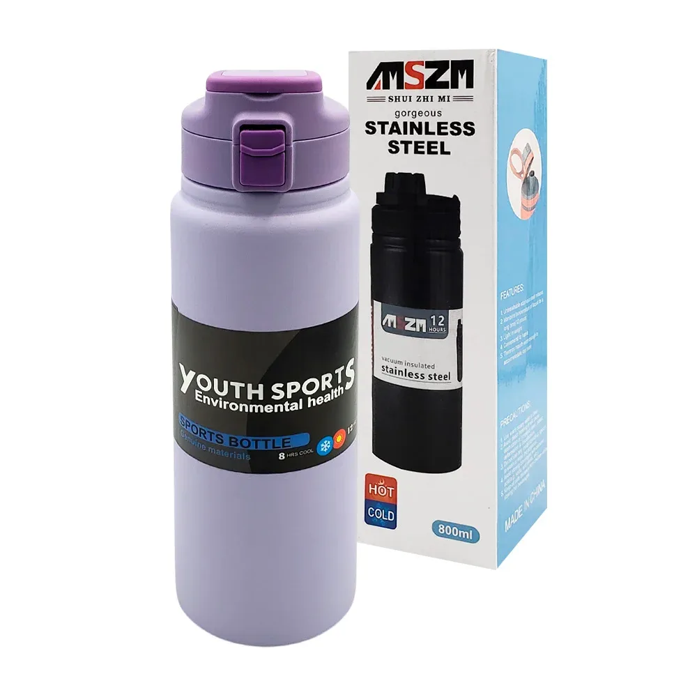 Termo de acero inoxidable con capacidad de 800ml, diseño liso, variedad / 6123S