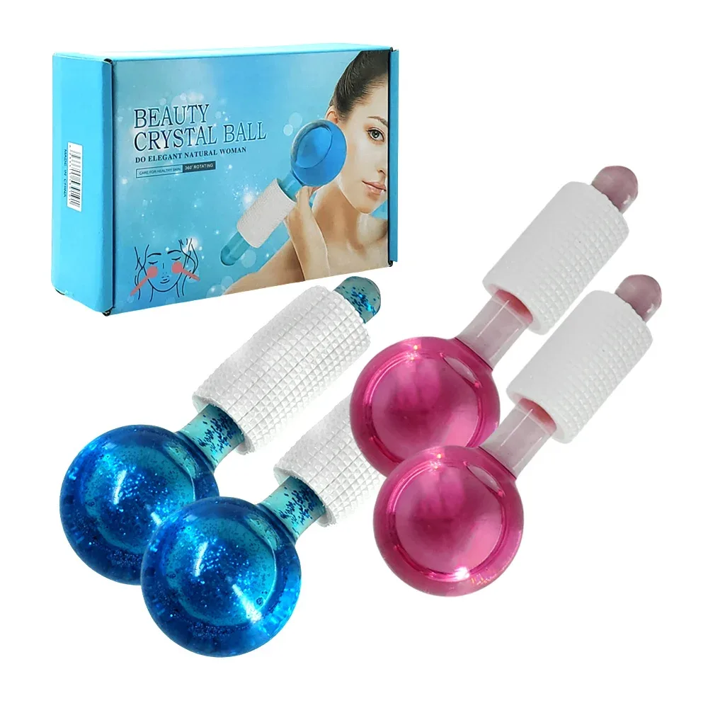Caja con 2 bolas de cristal beauty crystal ball para masaje facial / ql-118 / ql-007 / 539191