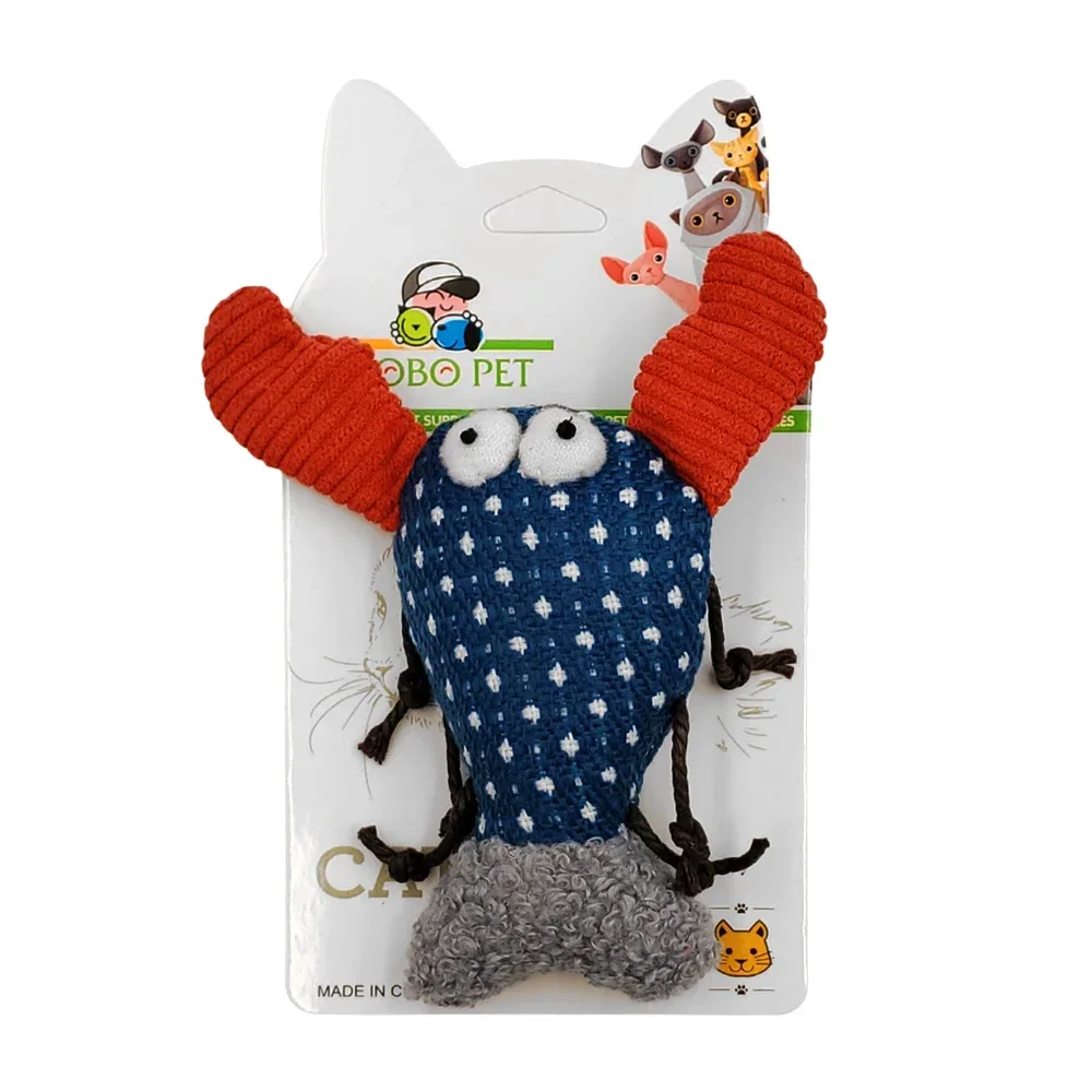 1pz juguete afelpado para mascotas, forma de langosta, 15cm, variedad / ps4286