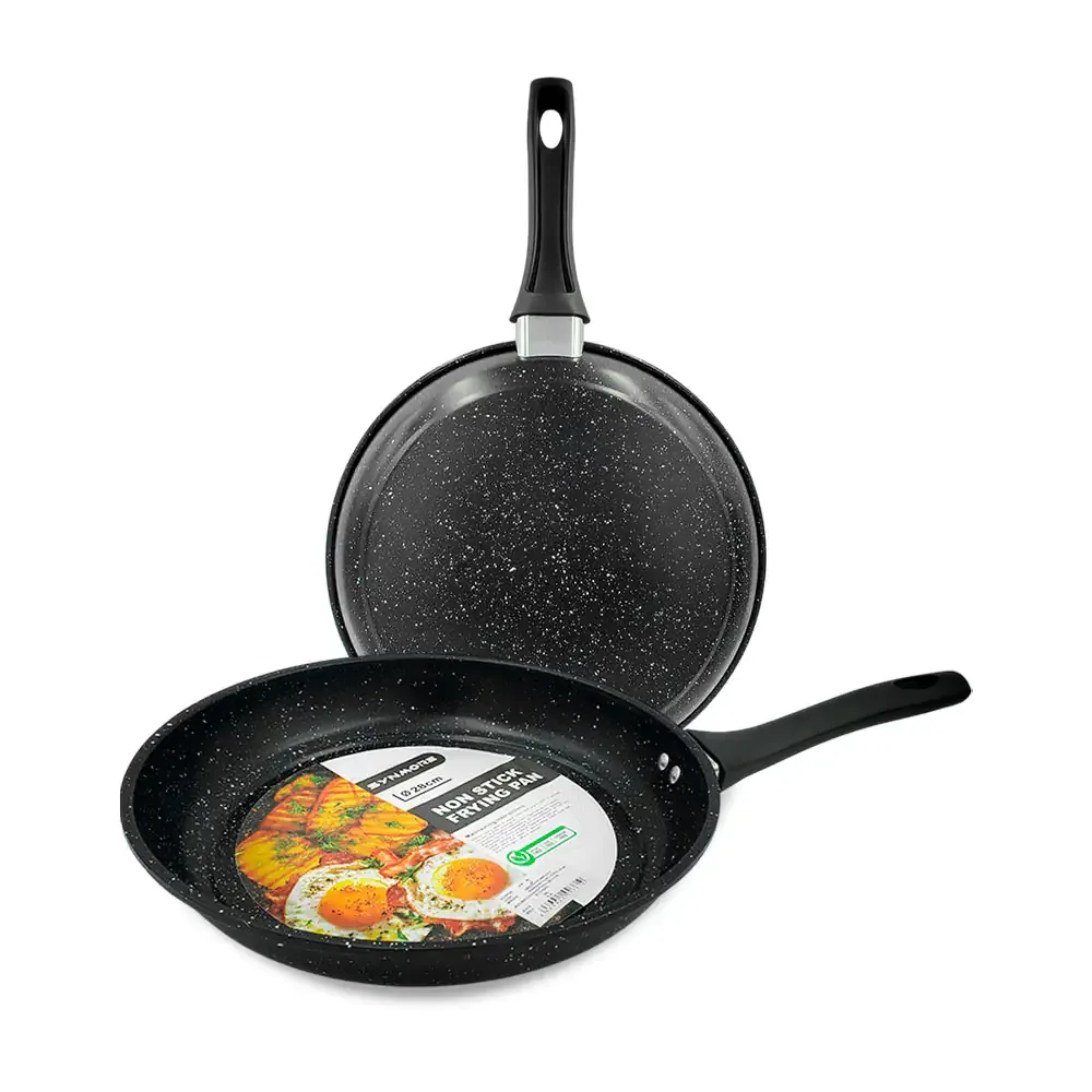 Sartén synmore antiadherente de 28cm en color negro con mango de plástico