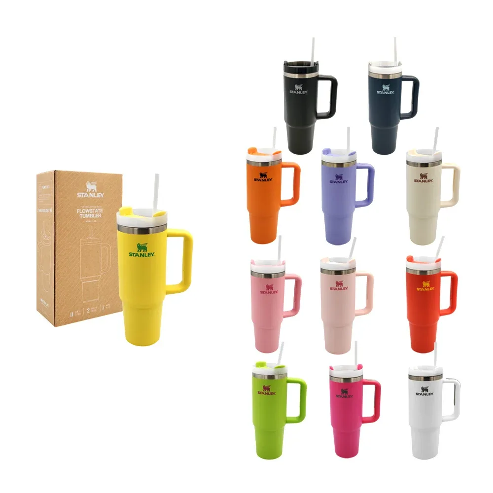 Termo de acero inoxidable 30oz con tapa semi transparente, asa y popote variedad