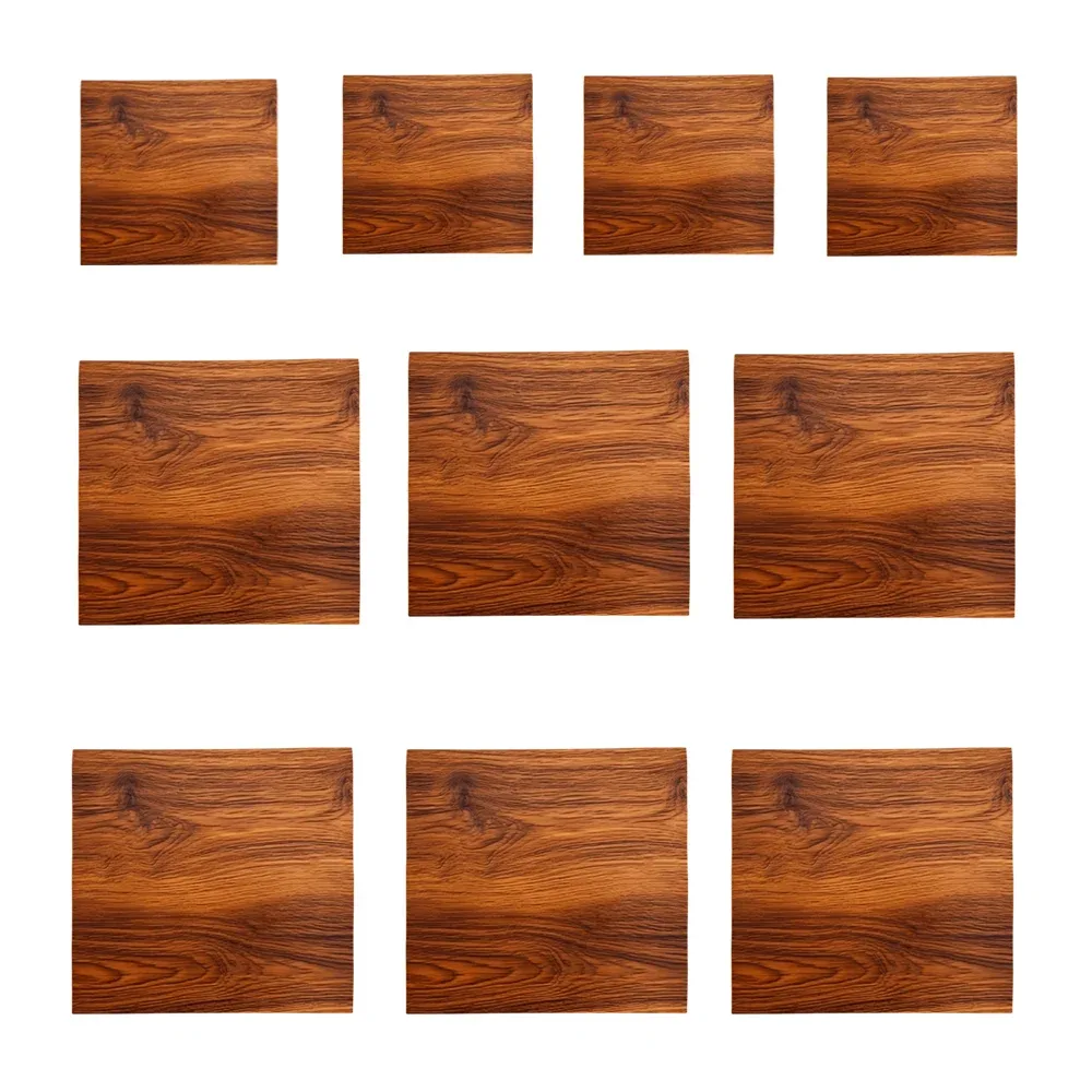 Paquete de 10 laminas decorativas con estampado de madera, 60x60 cm / qzt-62a