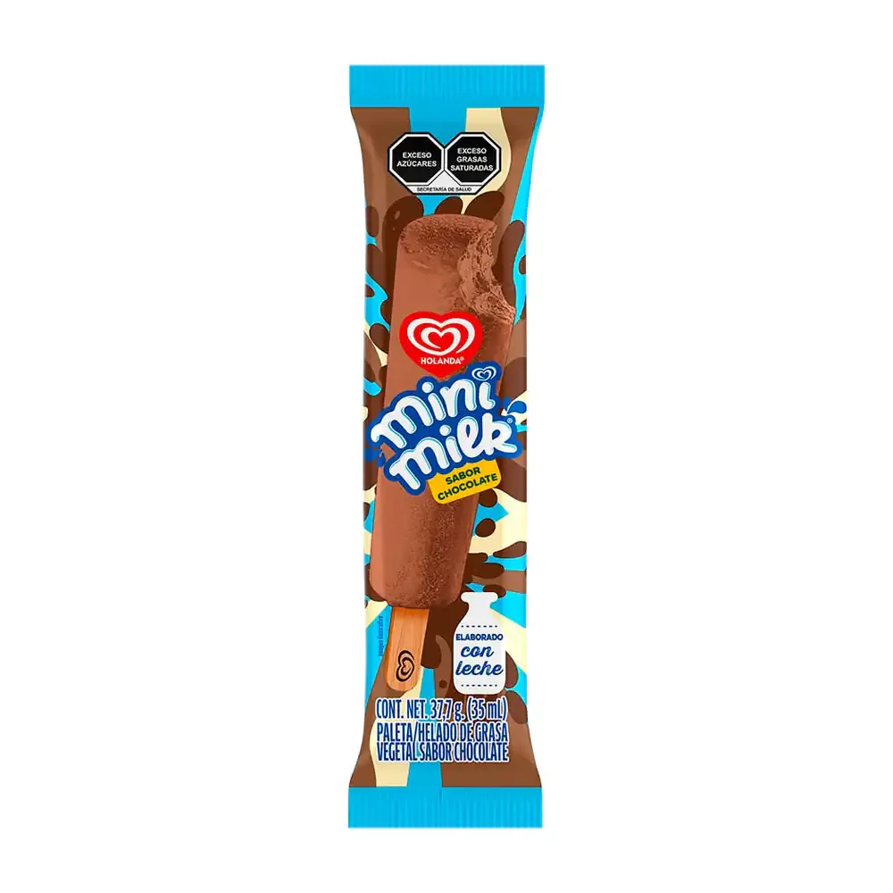 Paleta holanda mini milk sabor chocolate, 35ml