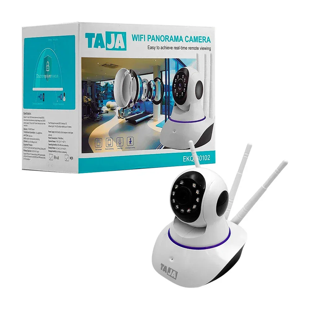 Cámara wifi taja con enfoque panorámico, entrada tf y con llamada de voz