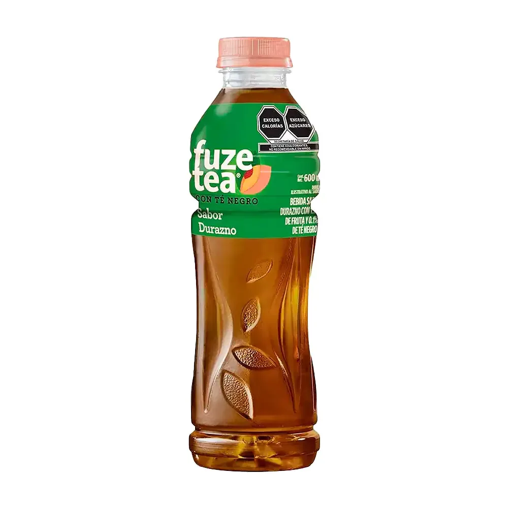 Fuze tea sabor durazno con té negro, 600ml / 317875