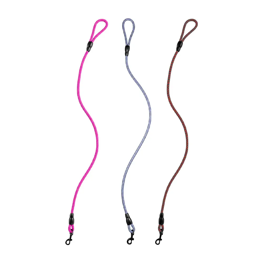 Correa de soga trenzada bicolor para mascota con gancho metálico, 1.20m / 35841