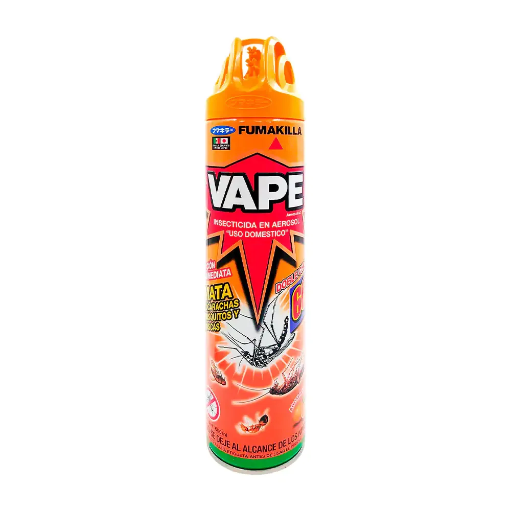 Insecticida vape en aerosol con doble chorro, aroma a naranja, 600ml / 360583
