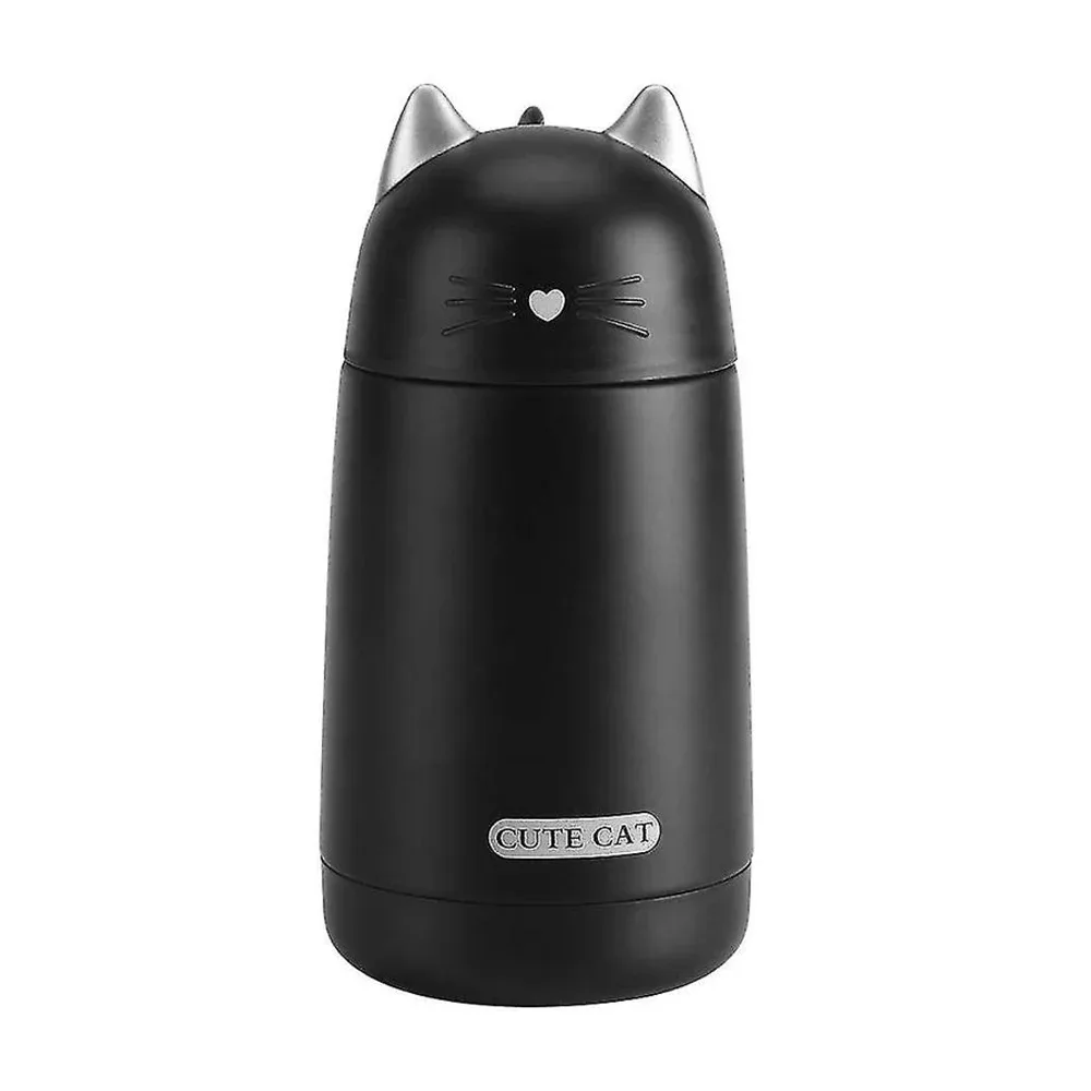 Termo de acero inoxidable con forma de gato, 330ml, variedad de colores / cute cat zj-244