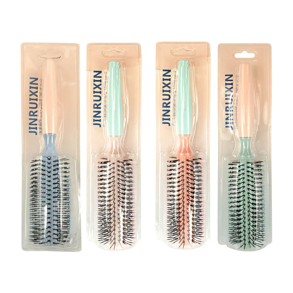 Cepillo de plástico bicolor para el cabello con cerdas resistentes, variedad de colores / a584
