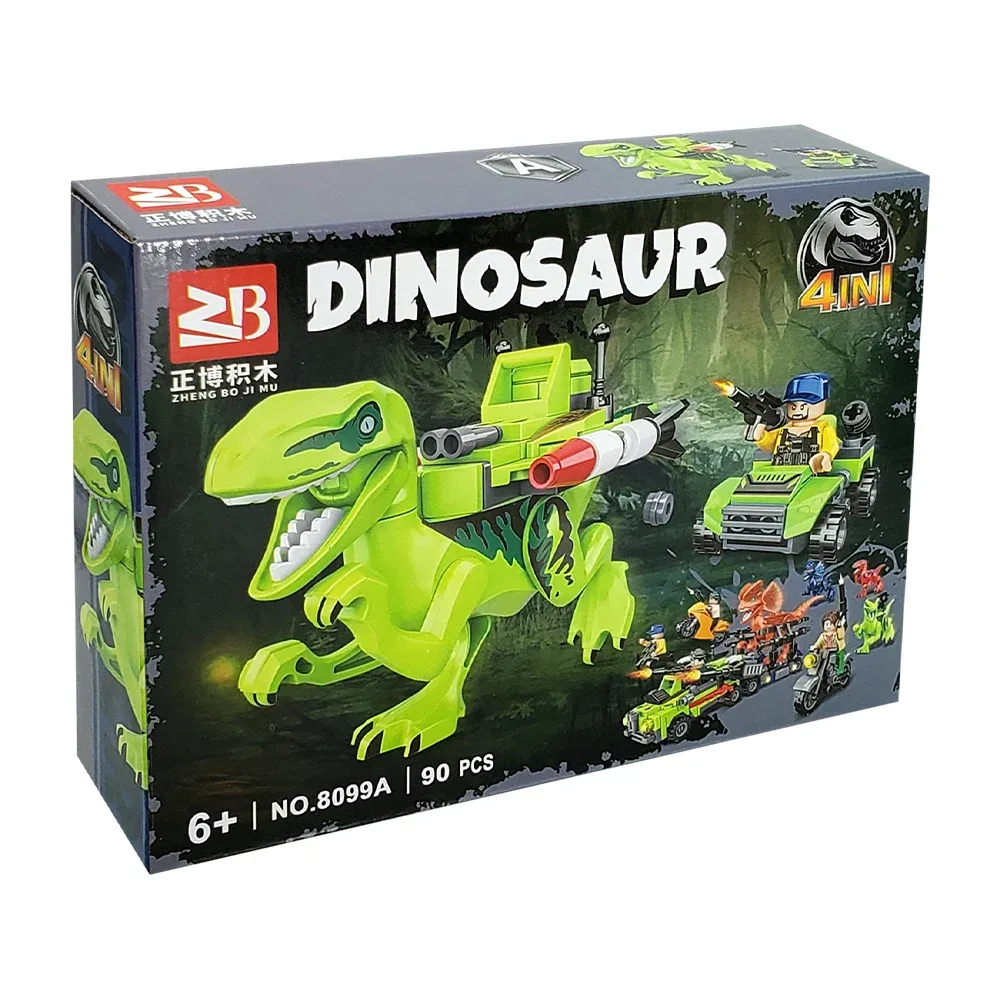 Juguete armable con mini bloques de 89 a 91 piezas en forma de dinosaurio con armas, variedad de modelos / xj-8099