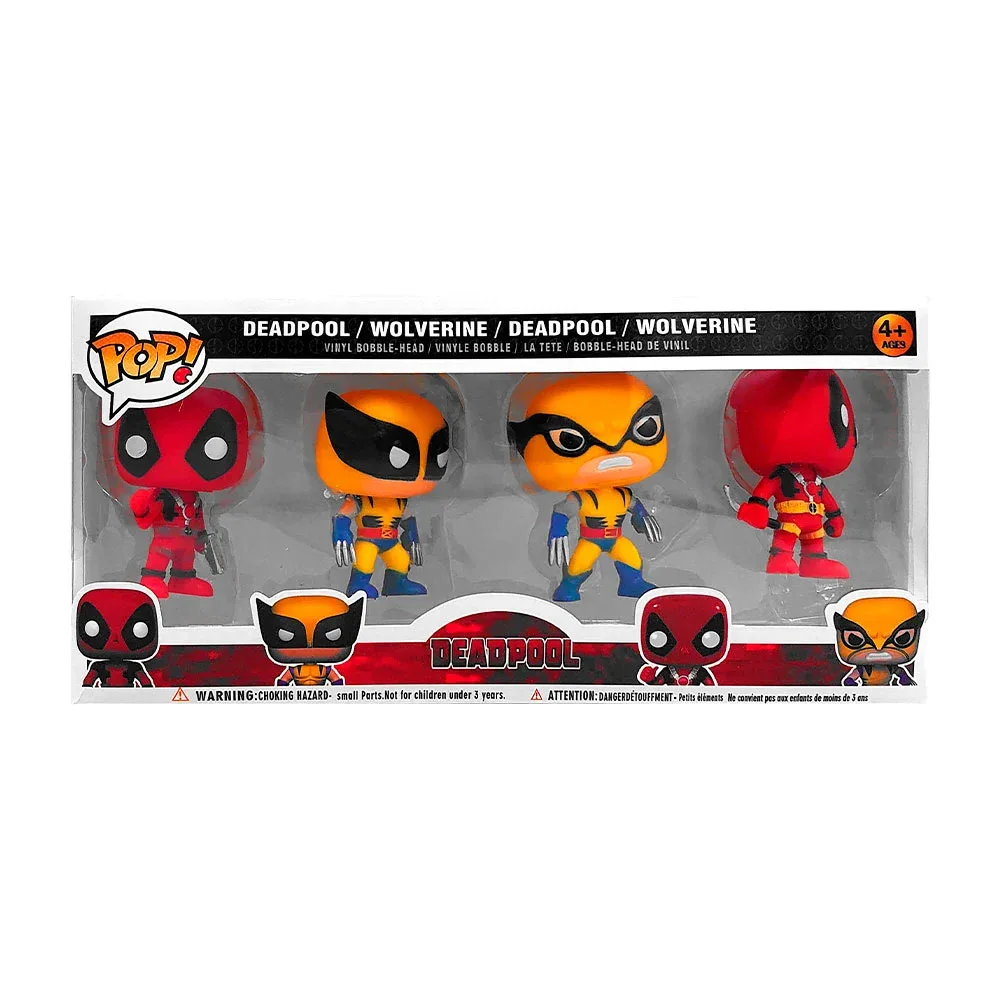 Paquete con 4 figuras pop coleccionables de deadpool, 7 cm, variedad de modelos